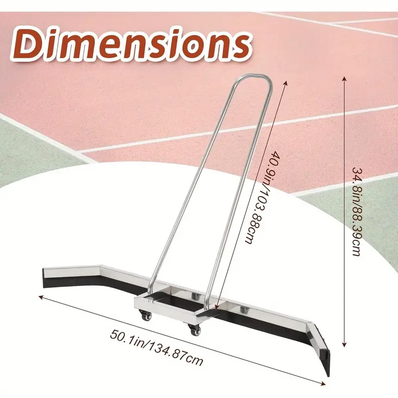 court squeegee professional floor squeegee broom stainless steel silvery details 1