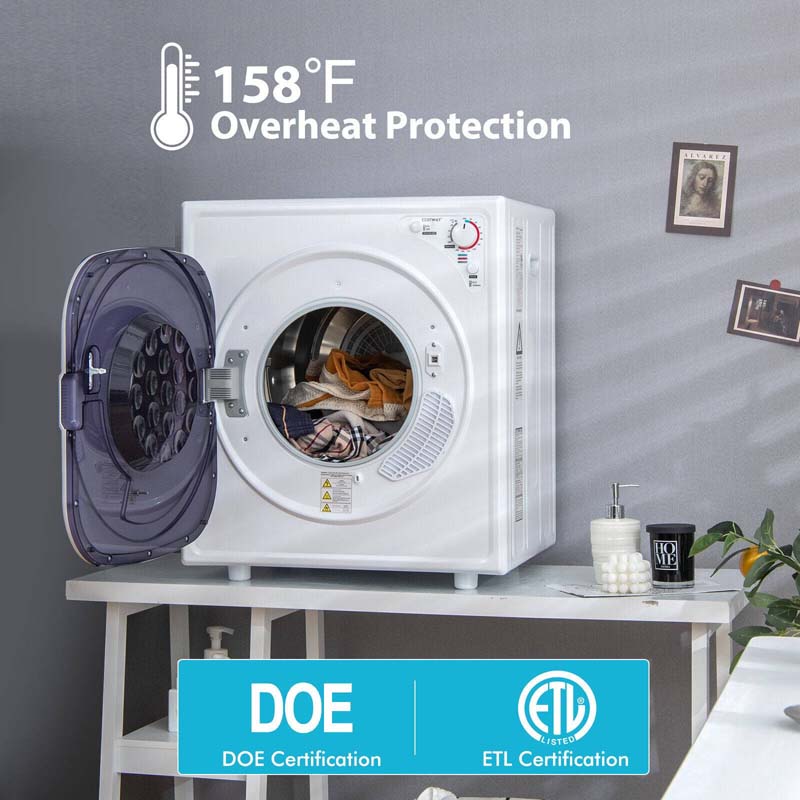 Eletriclife 1500W Compact Laundry Dryer with Touch Panel