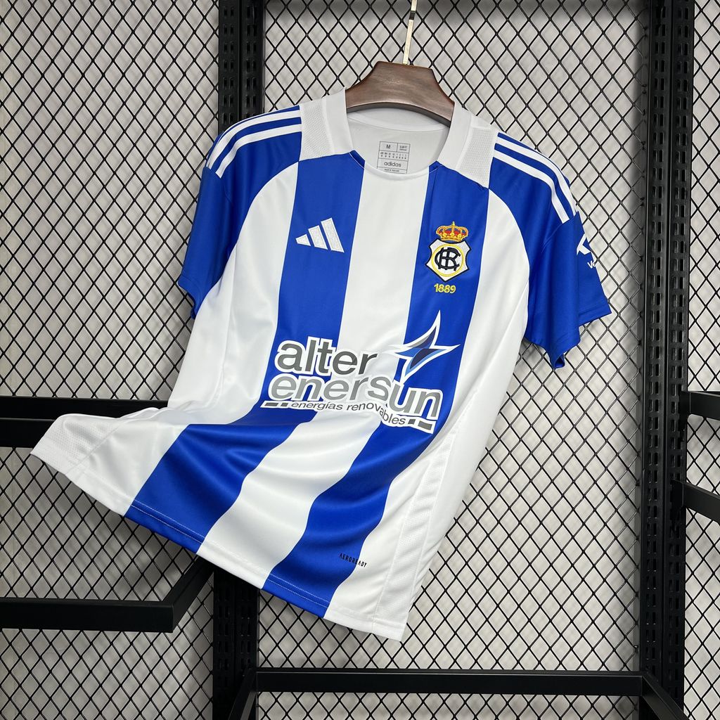 ManixJersey.com | Real Club Recreativo de Huelva 24-25 Home Stadium Jersey - Fans Version -Customize Name, Number and Patch | Worldwide Shipping