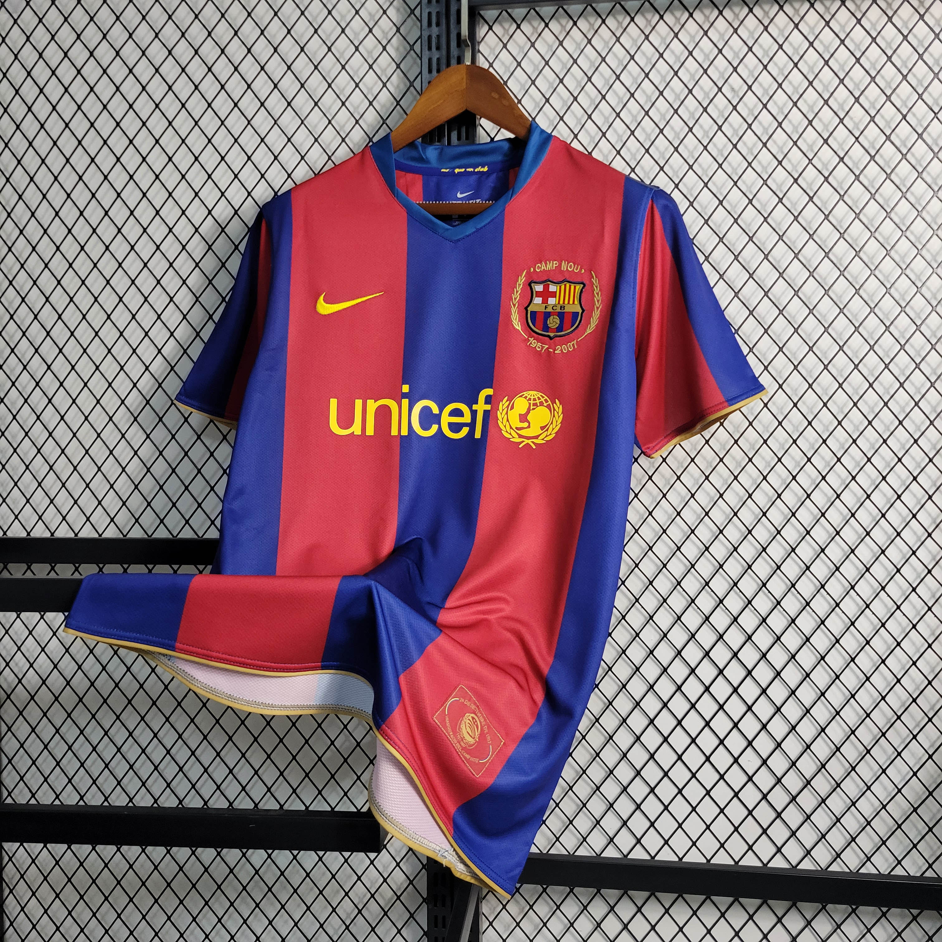 Retro Barcelona Football Shirt Home 2007/2008 1:1 Thai Quality:football jersey mysite: unitedjerseyfootball 邓江浪:football