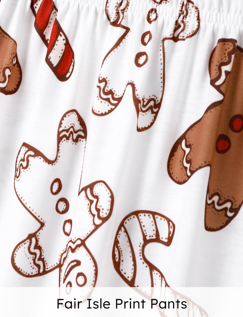 PatPat Christmas Pajamas Soft & Stretchy Family Matching  Long Sleeve Sets Cookie Baking Crew Patterned Sleepwear for Women Men Couples Adult Kids,Cute Pajama,Cozy Pajamas ,Flame Resistant,autumntok,wintertok,BFCM Early Bird