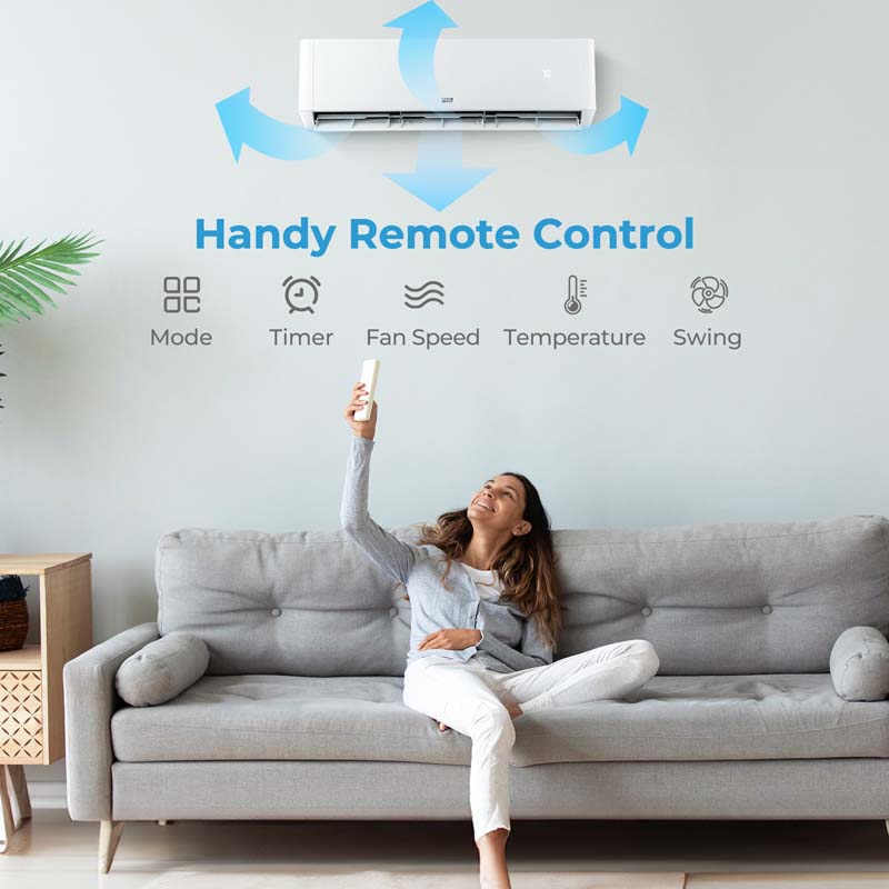 Eletriclife 18000 BTU 2 Zone 22 SEER2 Mini Split AC with Heat Pump