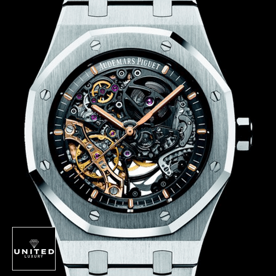 Audemars Piguet Royal Oak Skeleton Dial Stainless Steel Case Replica front view