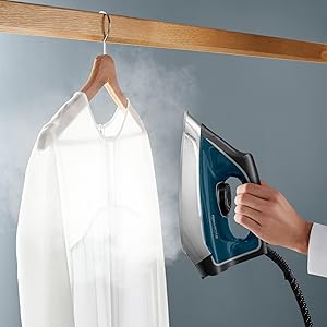 rowenta steam station iron for clothes steaming white shirt with powrful steam vertical