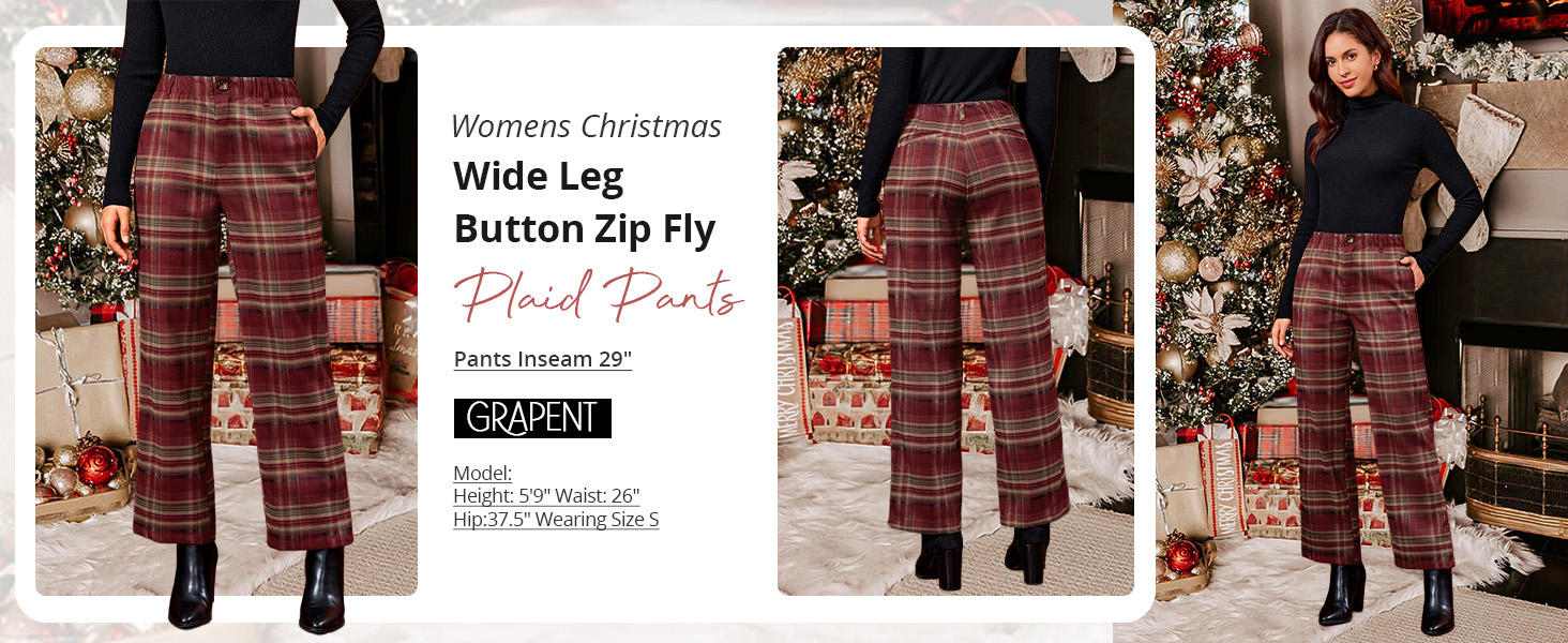 teacher pants gingham pants women high waisted wide leg pants for women wide pants for women