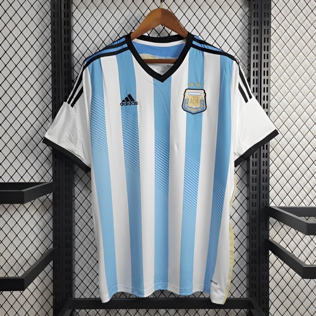 ManixJersey.com | Retro Argentina 2014 Home Stadium Jersey -Customize Name, Number and Patch | Worldwide Shipping
