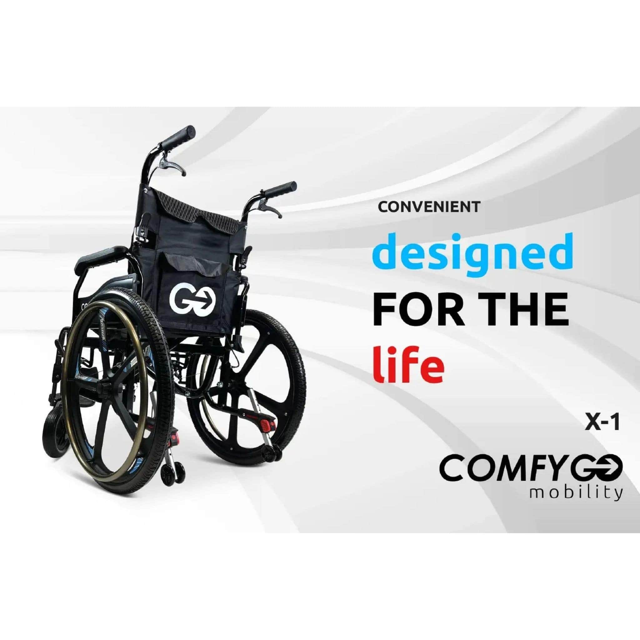 X-1 ComfyGO Manual Lightweight Wheelchair