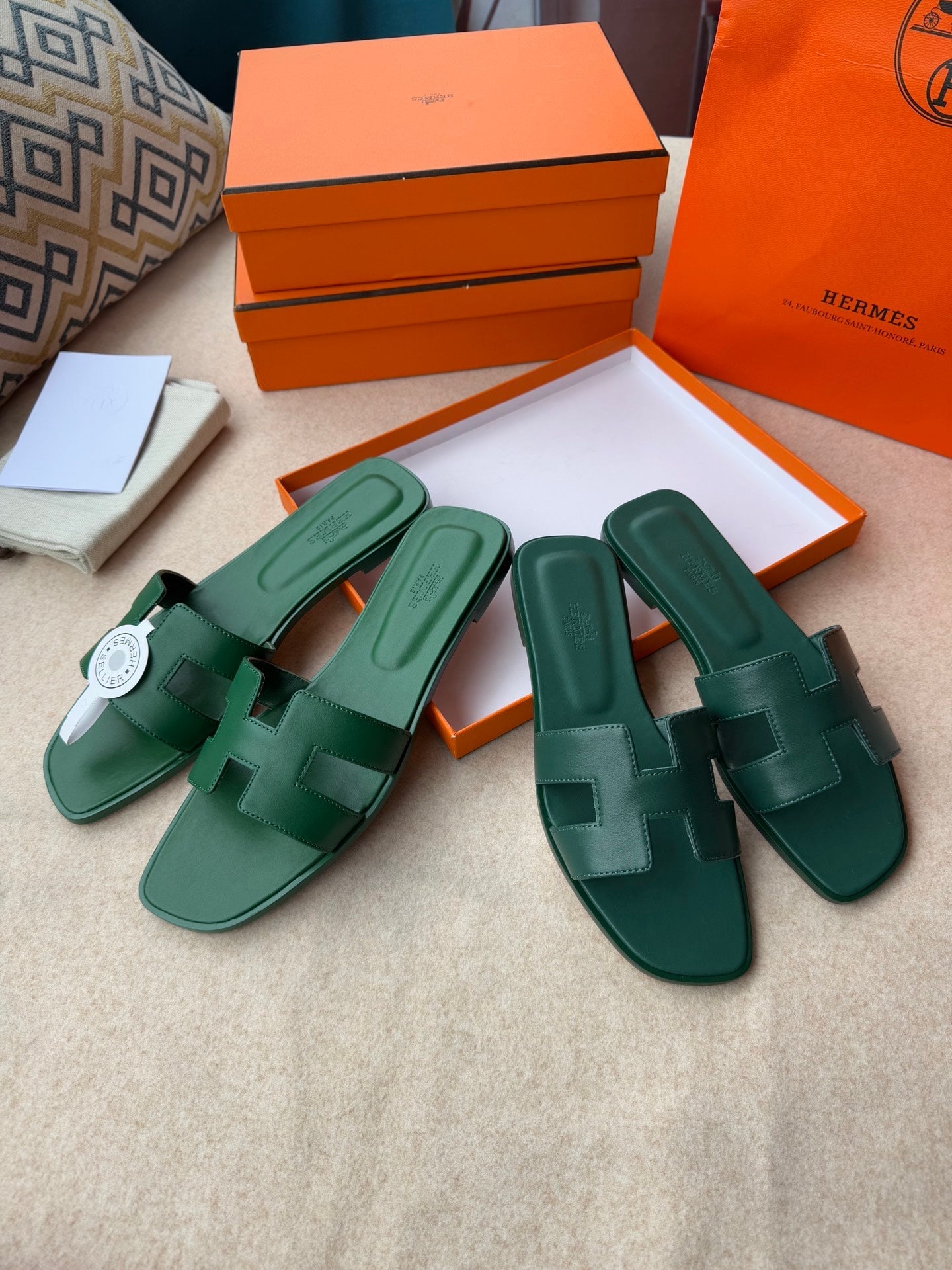 0RAN SANDALS IN FOREST GREEN CALFSKIN、mysite、Cacoeks