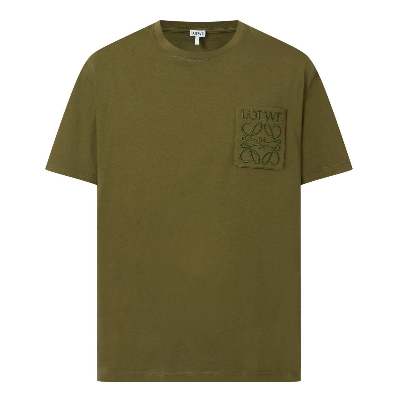 Loewe Anagram Khaki Green T-Shirt with Pocket、mysite、Cacoeks