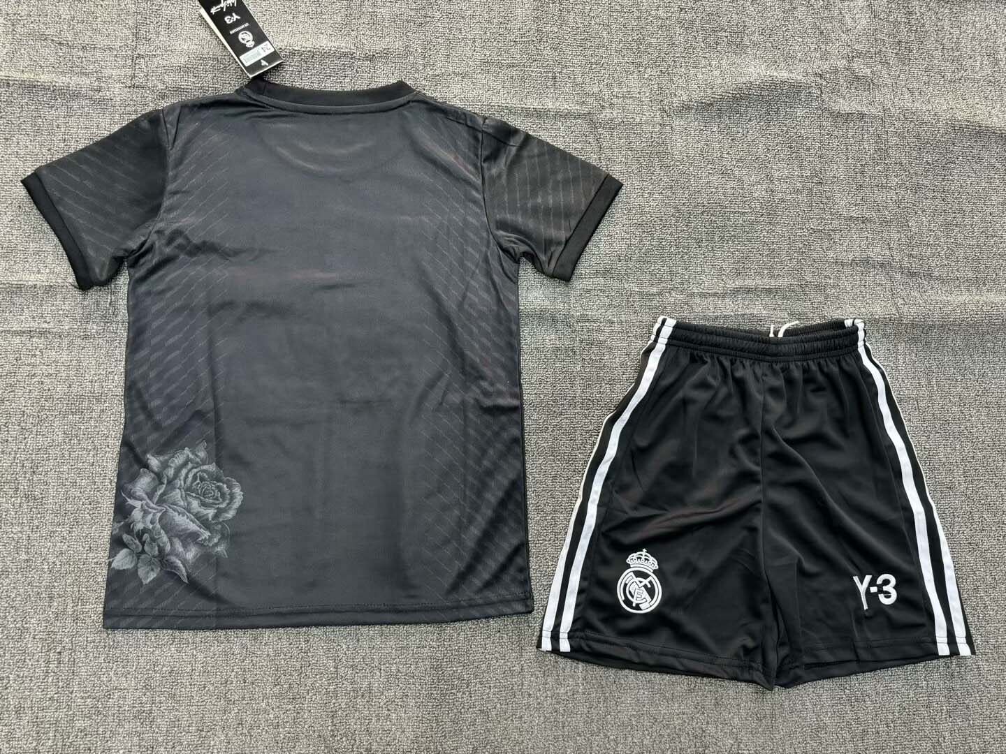 2024/2025 Real Madrid Y-3 Special Edition Black Football Shirt 1:1 Thai Quality Kids Size:football jersey mysite: unitedjerseyfootball 邓江浪:football