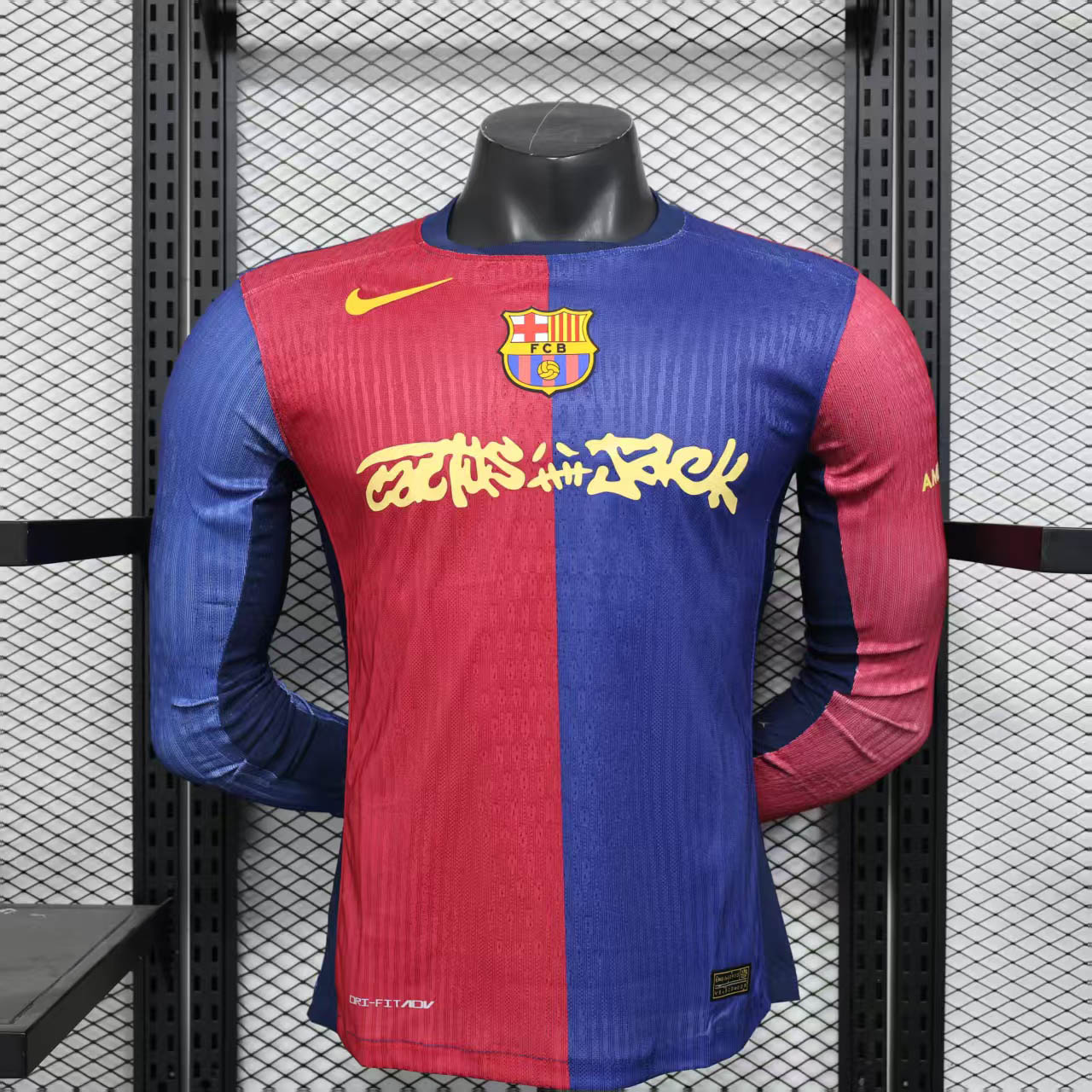 2024/2025 Player Version Long Sleeve Barcelona Home Travis Scott Joint Edition 1:1 Thai Quality:football jersey mysite: unitedjerseyfootball 邓江浪:football