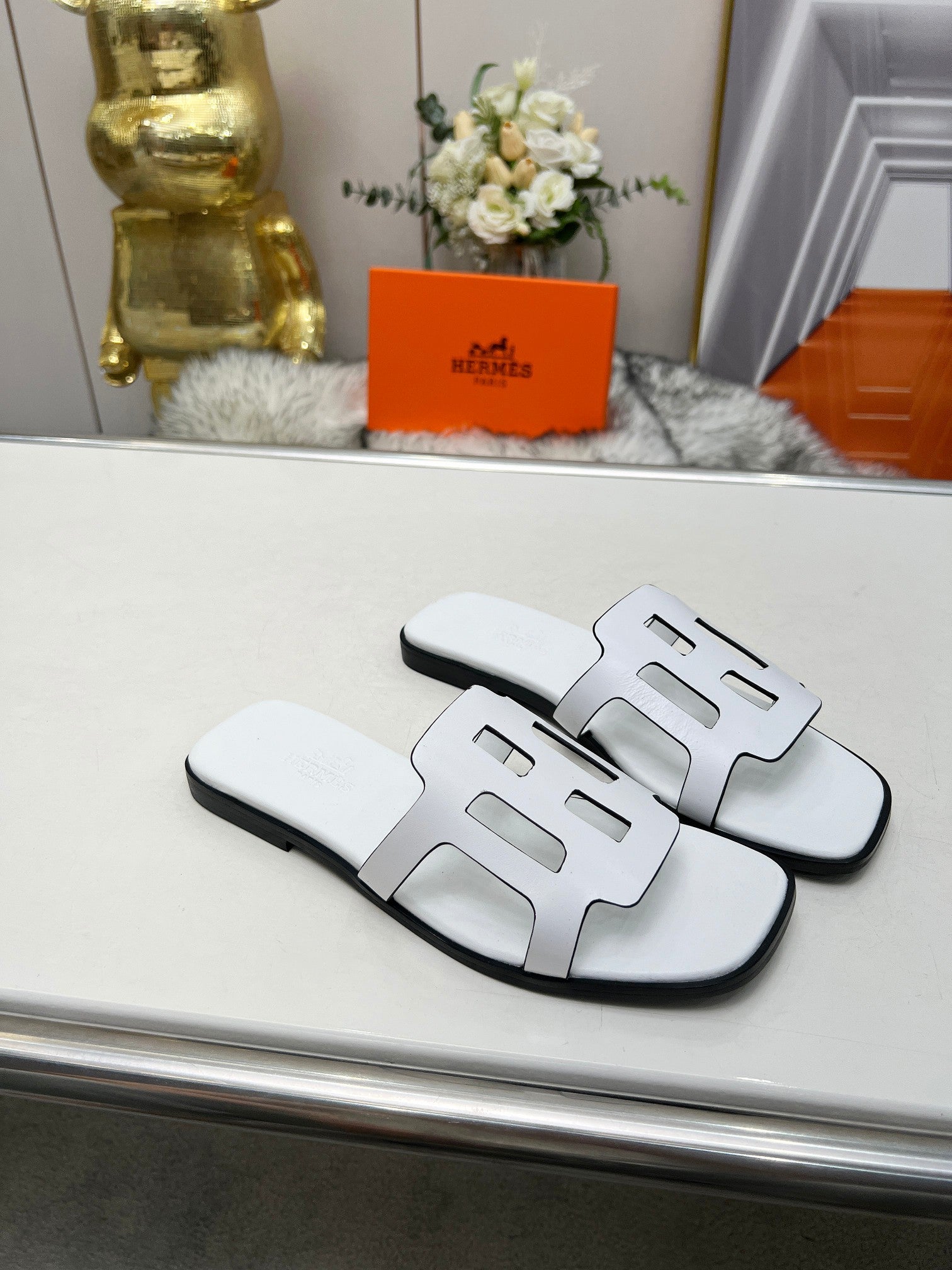 FLATFORM SANDAL WHITE CALFSKIN、mysite、Cacoeks