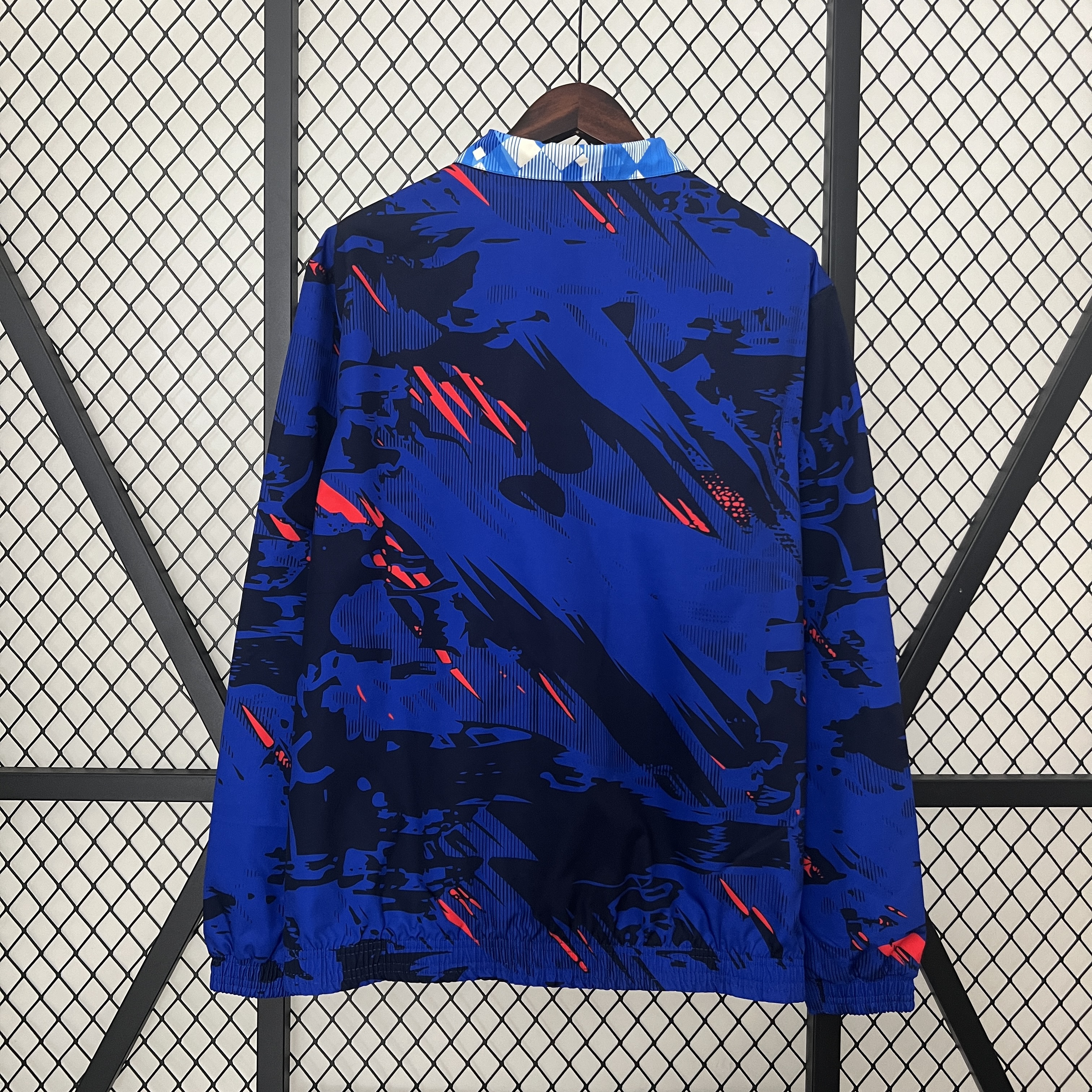 Higojerseys-England 2024 Double Sided Reversible Windbreaker - Blue