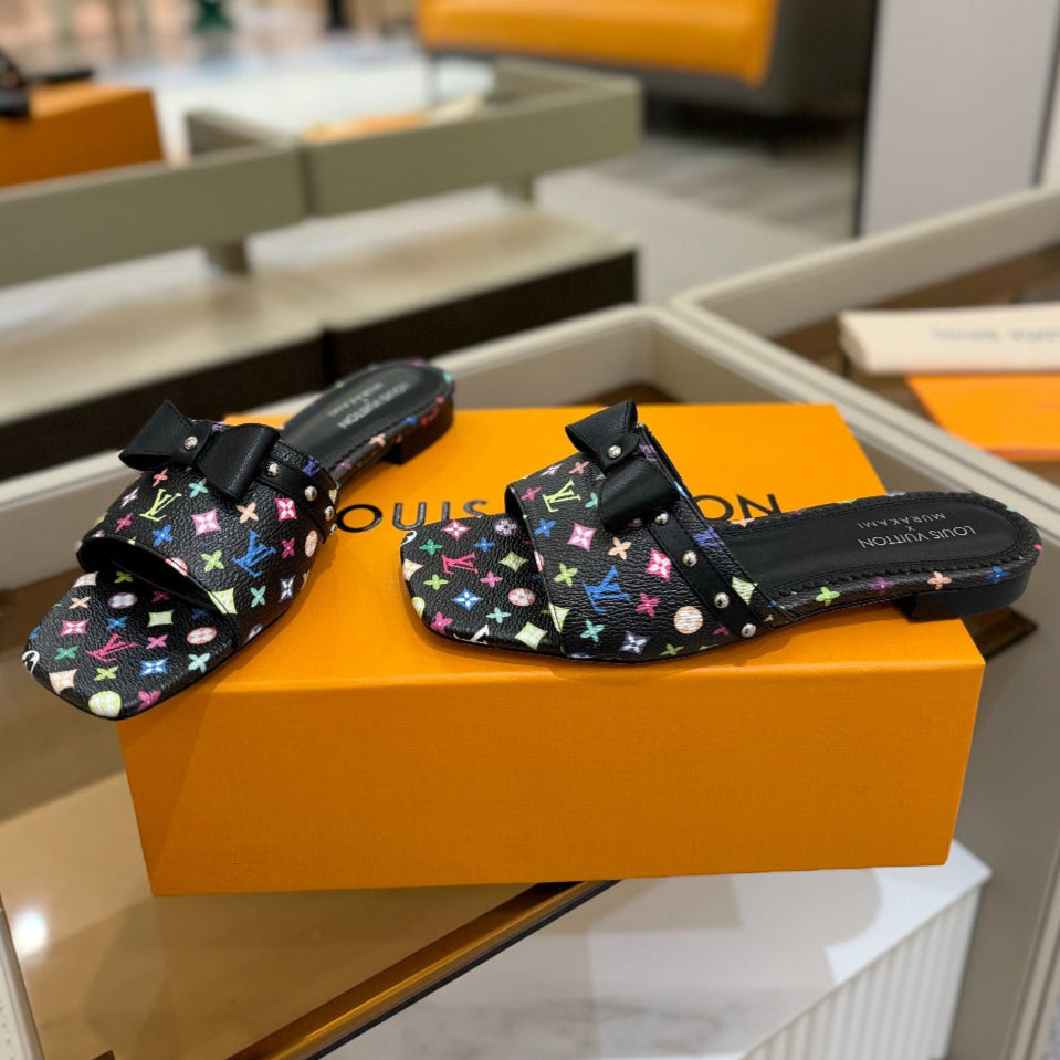 LV X TM 6AM FLAT MULE IN BLACK MONOGRAM CALFSKIN、mysite、Cacoeks