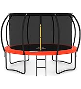 JUMPZYLLA Trampoline 8FT 10FT 12FT 14FT 15FT 16FT Trampoline with Enclosure - Recreational Trampo...