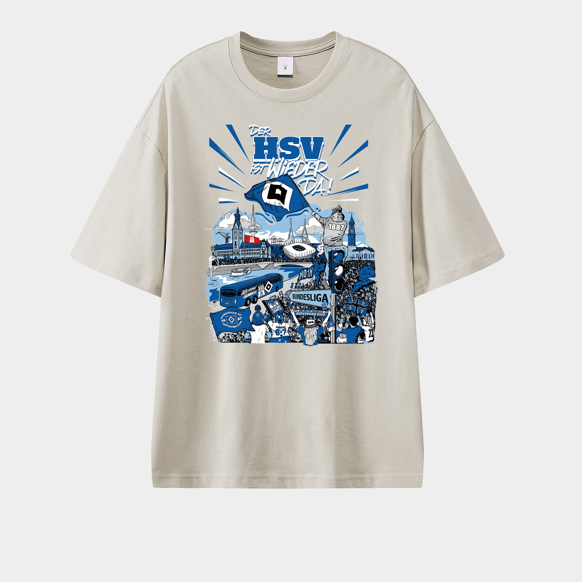 UltraTrikot-Hamburger SV DER HSV IST WIEDER DA 2024-25 2. Bundesliga Champion Unisex Pure Cotton T-shirt