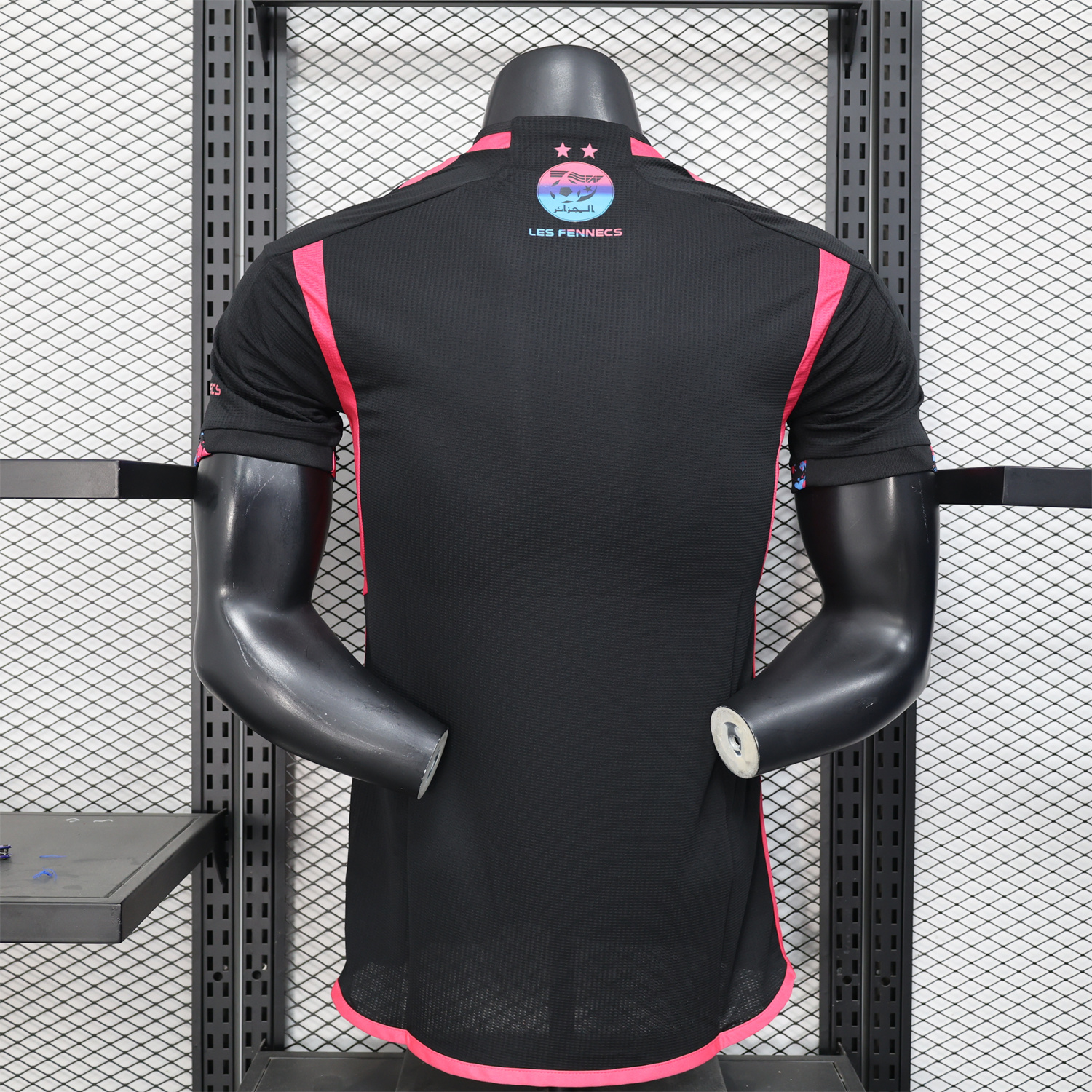 UltraTrikot-Algeria 25-26 Pure Black with Fluorescent Green Powder Advertising Jersey - Player Version