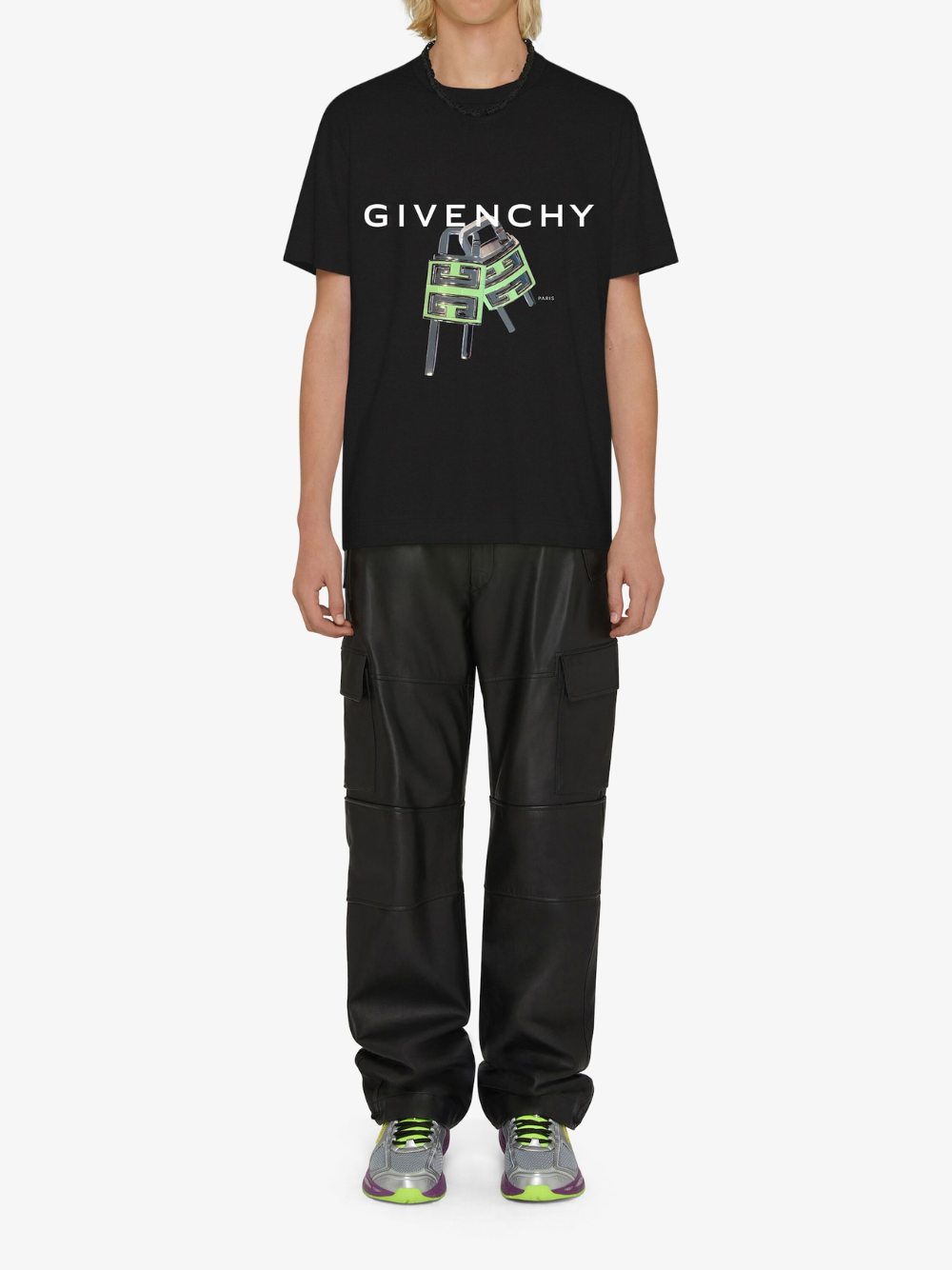 Givenchy 4G Lock T-Shirt Black Slim Fit、mysite、Cacoeks