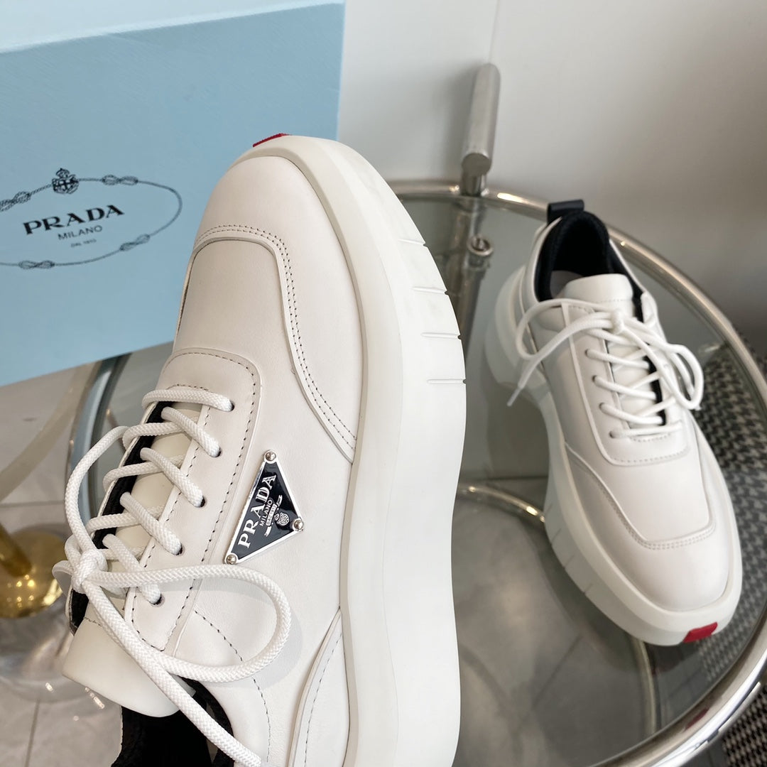PRA THICK-SOLE SNEAKERS IN CALFSKIN、mysite、Cacoeks