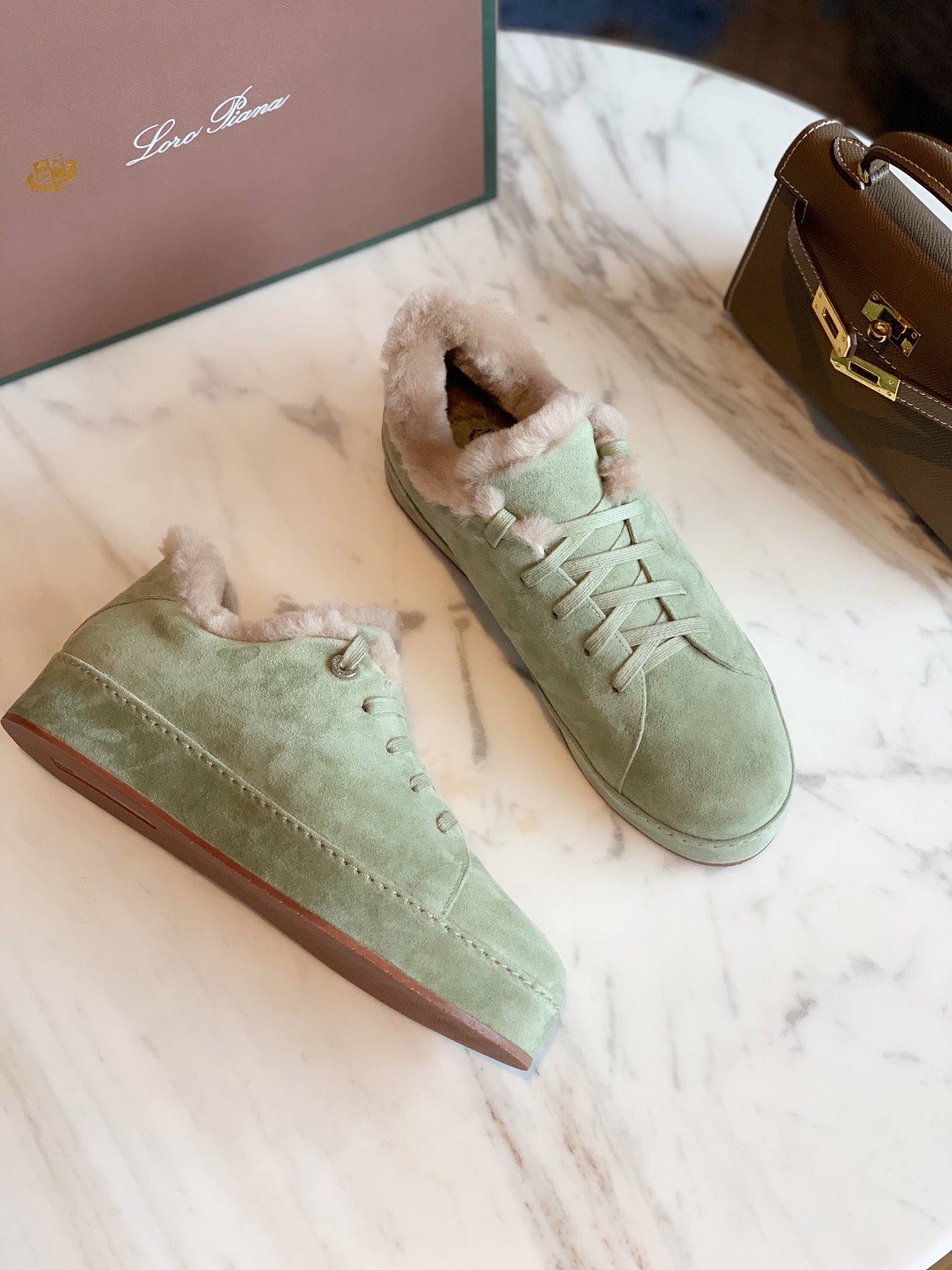 LP WINTER NUAGES SNEAKERS MINT LAMBSKIN、mysite、Cacoeks