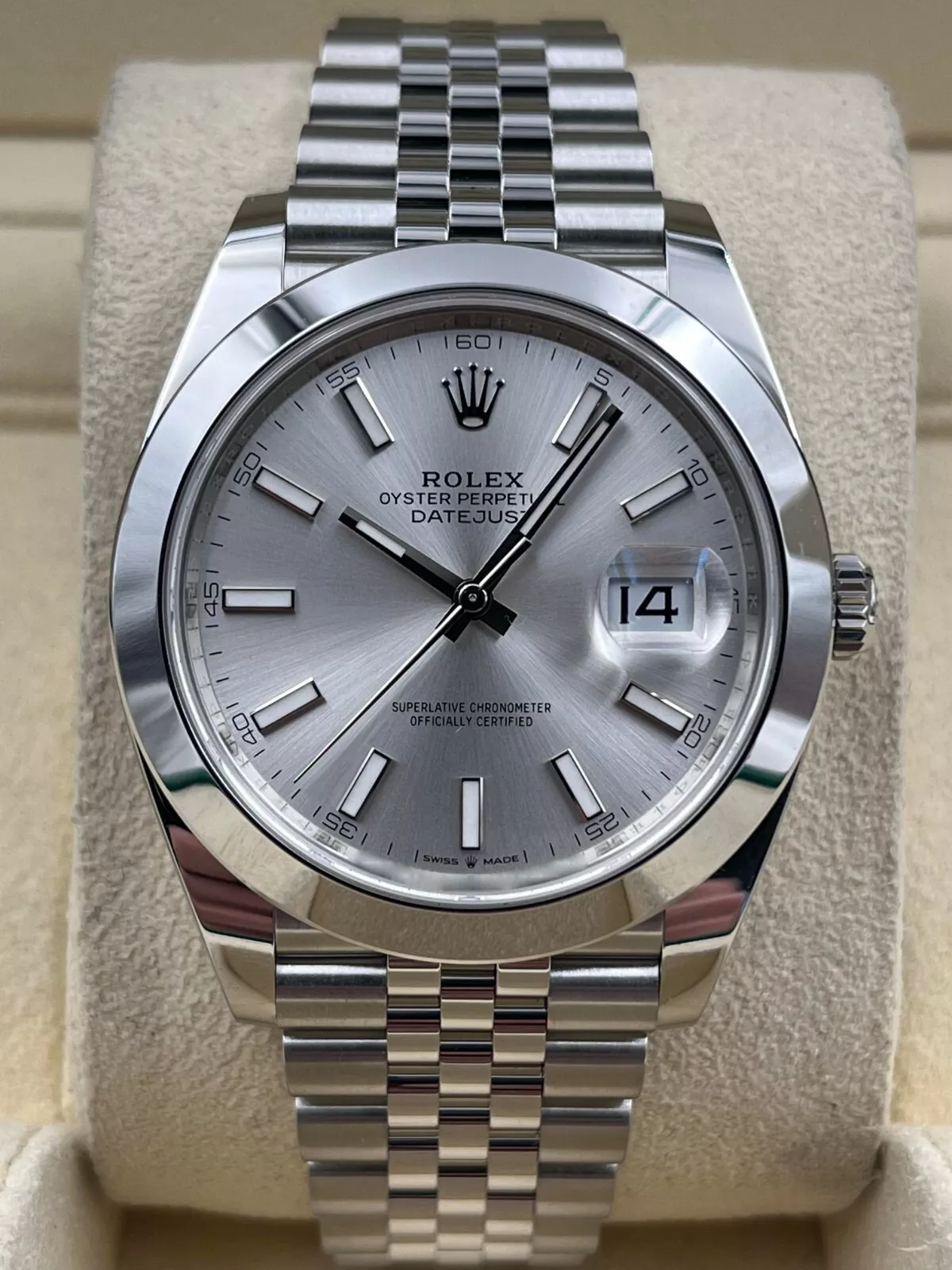 Rolex Datejust 41mm Super Clone Swiss Watch Two Tone Jubilee Bracelet Black Dial Ref M126334-3235 Swiss Movement
