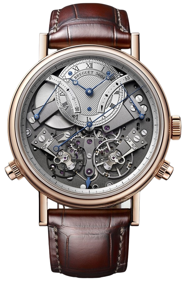 Breguet Tradition Chronograph Ref. 7077BR/G1/9XV Super Clone Watch – Silver Openworked Dial Rose Gold Fake Replica