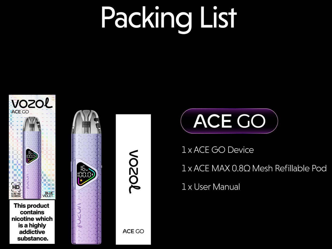 Vozol Ace Go Vape Pod Kit | What