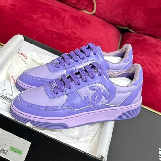 TRAINERS IN LIGHT PURPLE SHINY CALFSKIN、mysite、Cacoeks