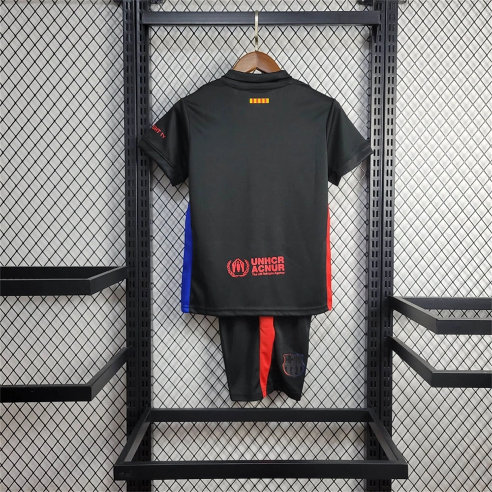 2024/2025 Barcelona Travis Scott Joint Edition Black Football Shirt 1:1 Thai Quality Kids Size:football jersey mysite: unitedjerseyfootball 邓江浪:football