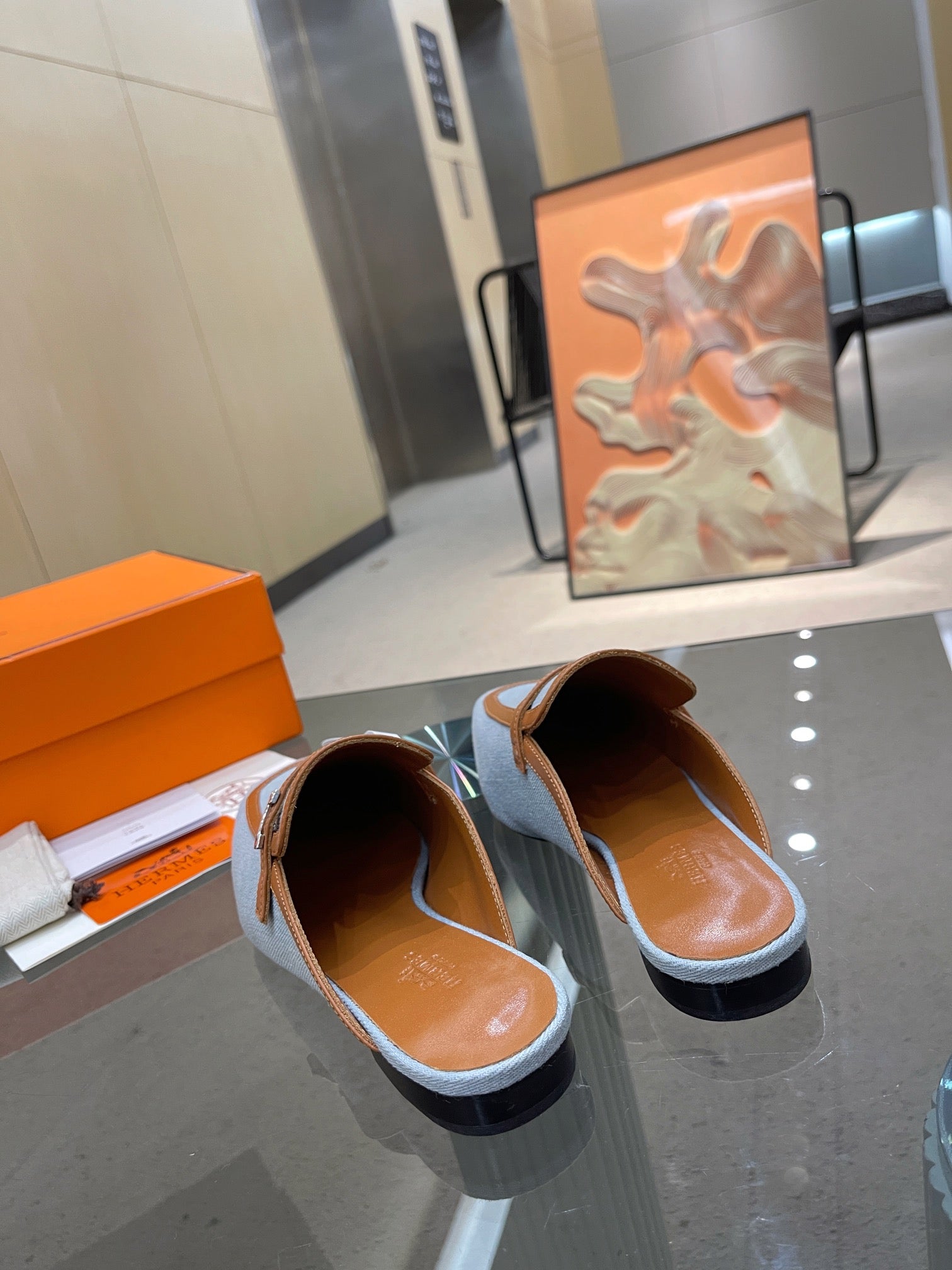 GROUPIE MULE TAWNY MIX SKY LAMBSKIN、mysite、Cacoeks