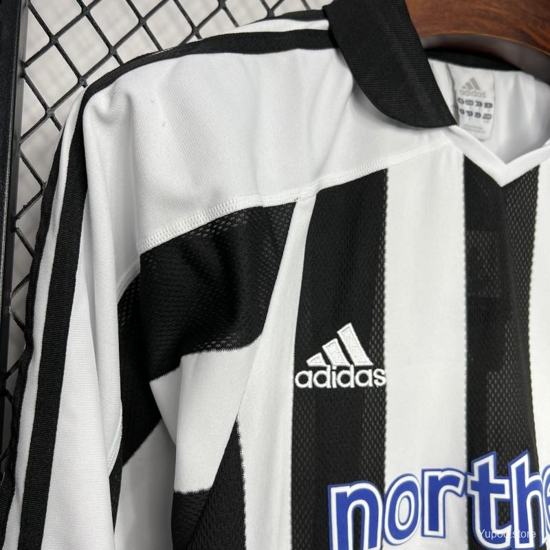 GlobeJersey-Retro Newcastle United 2003-05 Home Long Sleeve Jersey