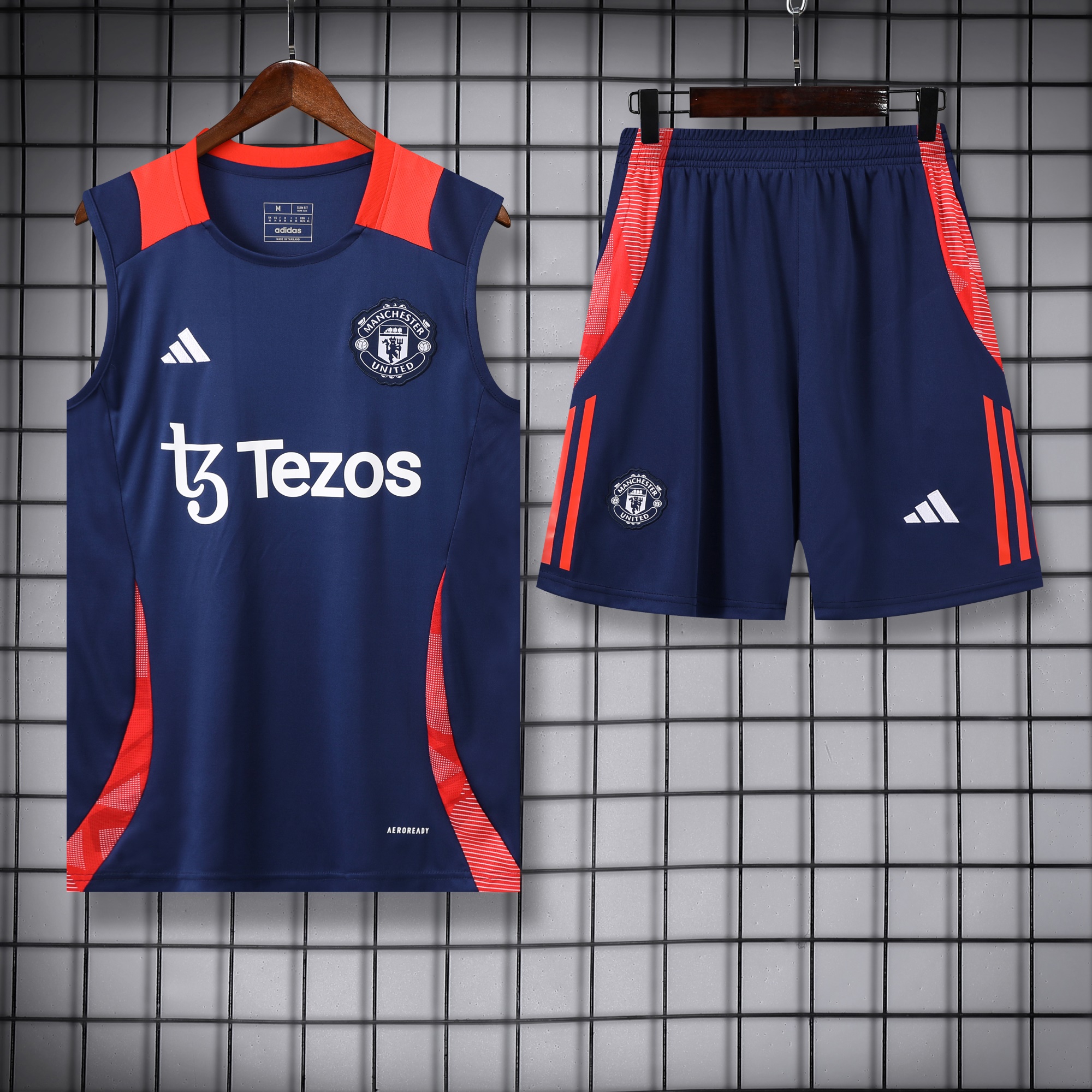 Higojerseys-Manchester United 24-25 Vest Training Set - Deep Blue