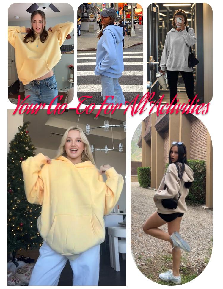 AUTOMET Women's Oversized Hoodies Fleece Sweatshirts Long Sleeve Pullover with Pocket Fall Clothes Teal Color Fallreshness