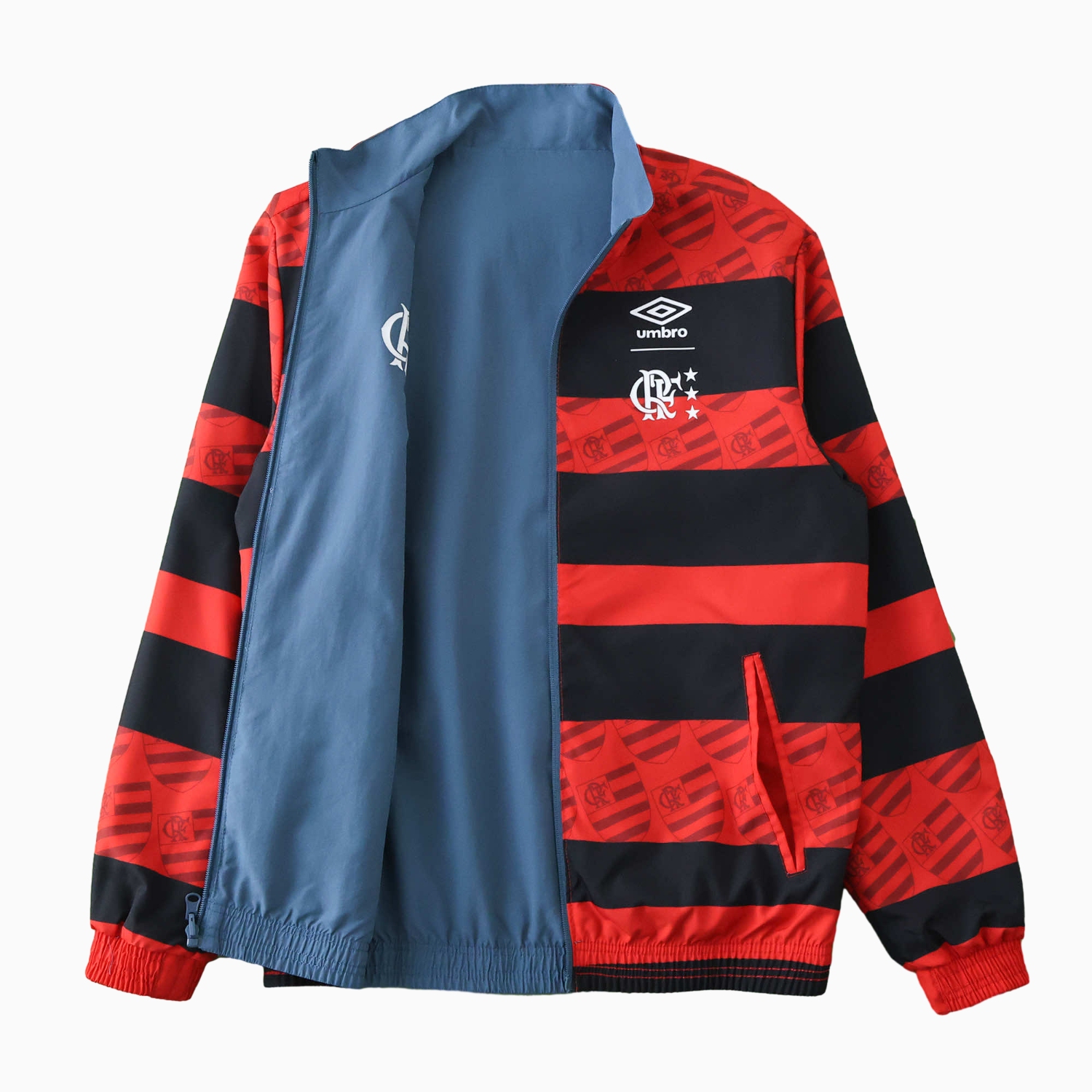 UltraTrikot-Flamengo 24-25 Double Sided Reversible Windbreaker - Red & Blue