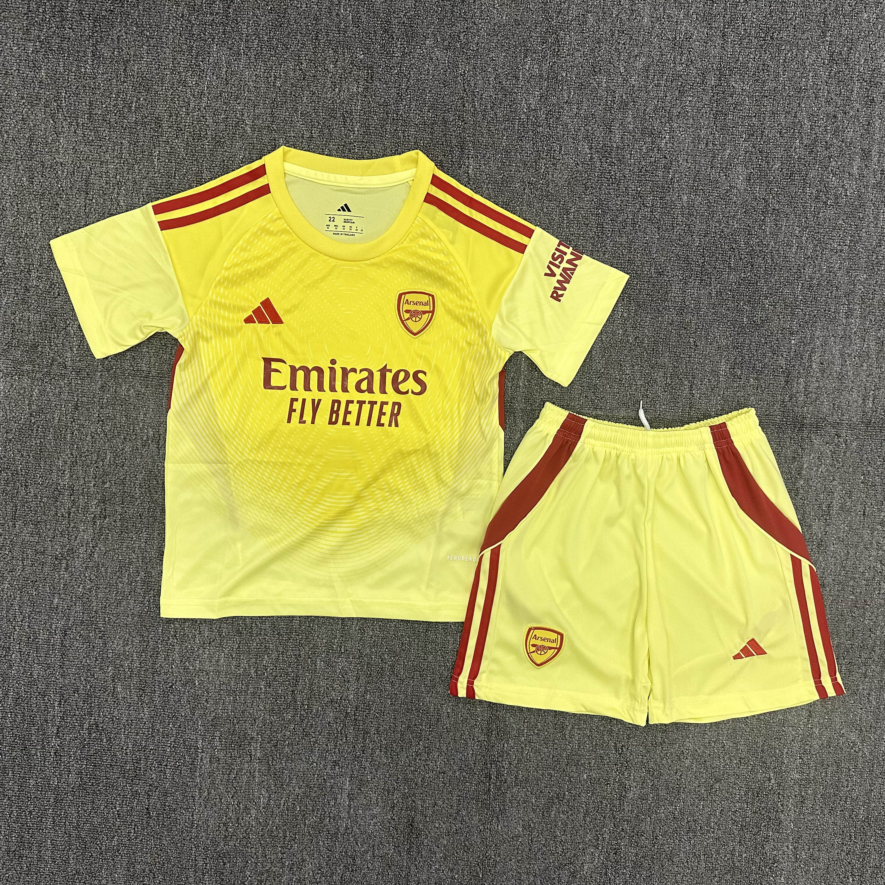 2025/2026 Arsenal Goalkeeper Yellow Football Shirt 1:1 Thai Quality Kids Size:football jersey mysite: unitedjerseyfootball 邓江浪:football