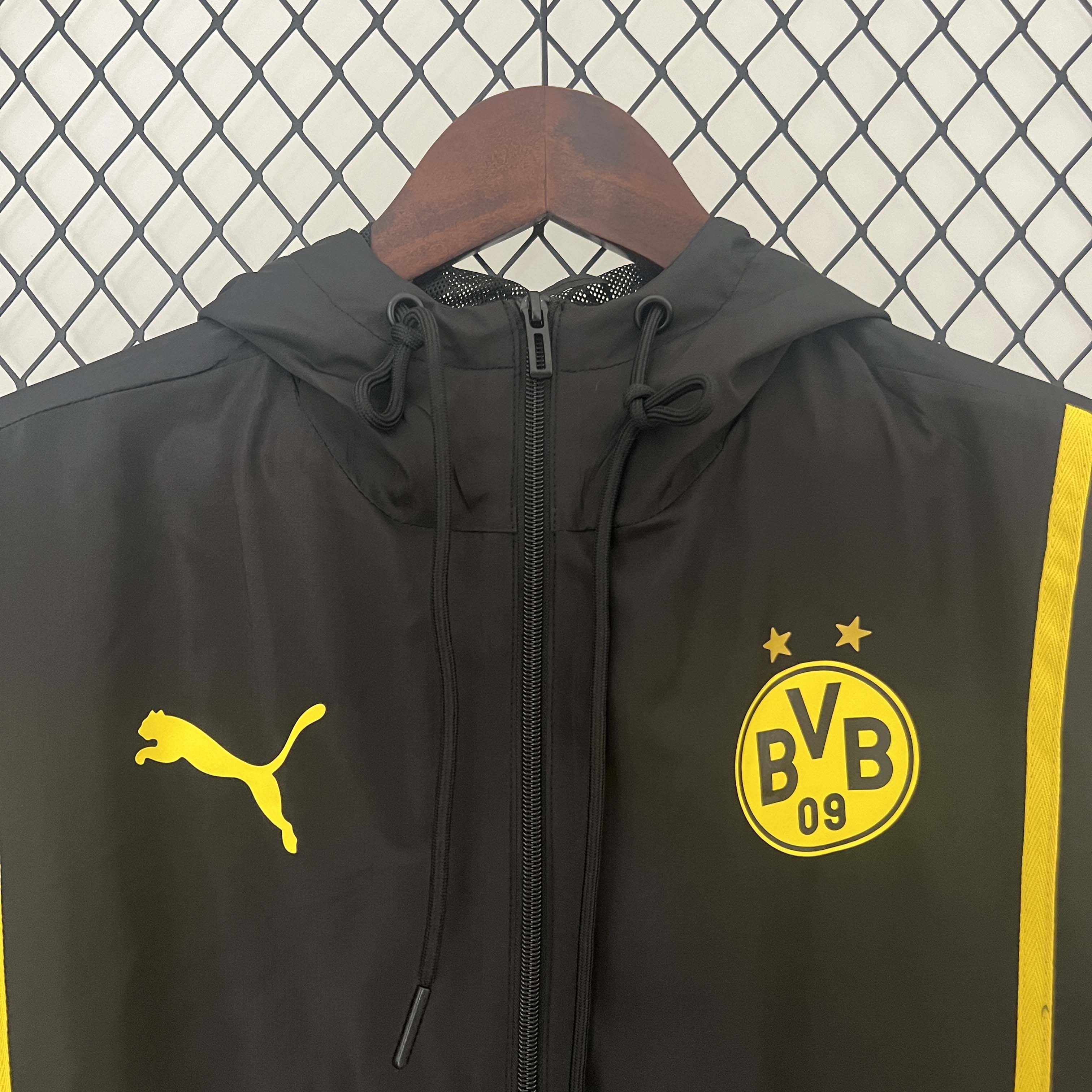 2024/2025 Dortmund Windbreaker Black Football Shirt 1:1 Thai Quality Set:football jersey mysite: unitedjerseyfootball 邓江浪:football
