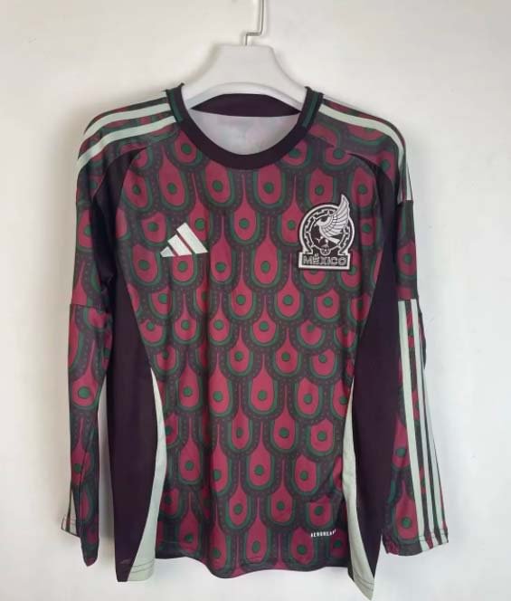 2024 Long Sleeve Mexico National Home Football Shirt-mysite Custom Football Kit- Nextkits
