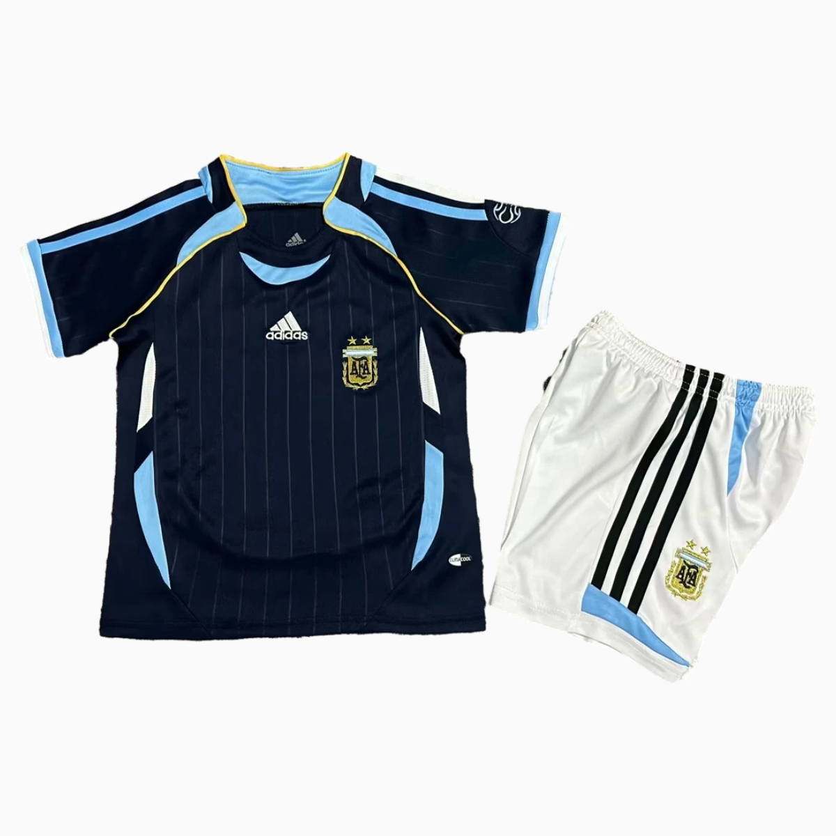 Higojerseys-Retro Argentina 2006 Away Kids Kit