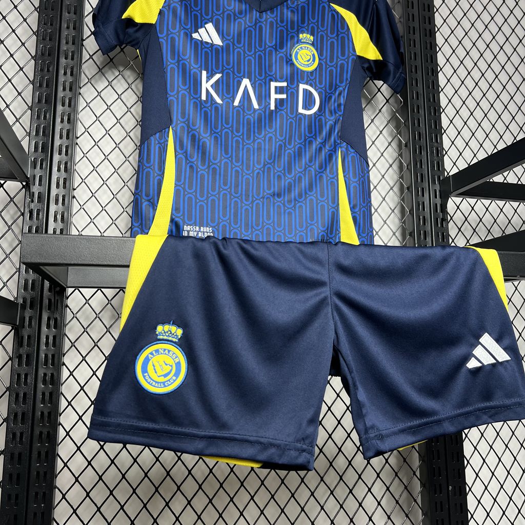 ManixJersey.com | Al Nassr Riyadh Victory 24-25 Away Kids Kit -Customize Name, Number and Patch | Worldwide Shipping