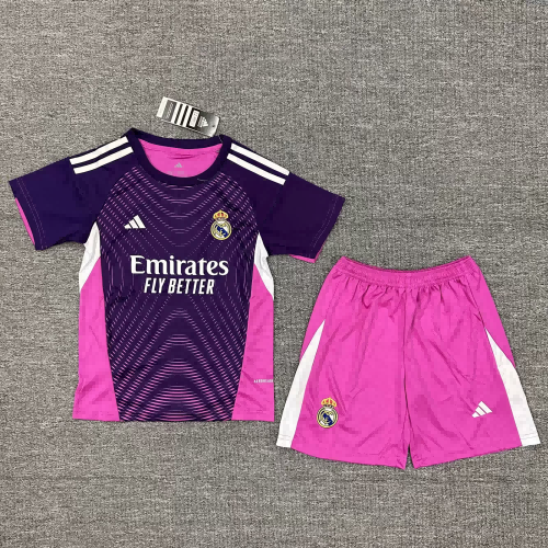 25/26 Real Madrid Goalkeeper Football Shirt Kids Size Suit-mysite Custom Football Kit- Nextkits