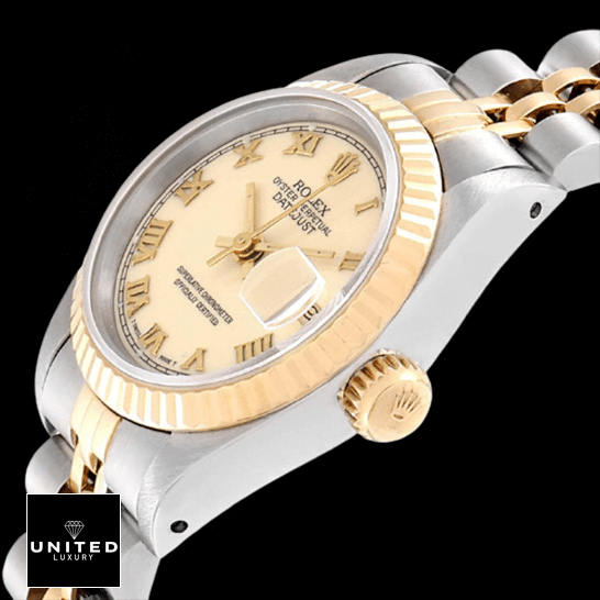 Rolex Datejust Roman Jubilee Bracelet Replica rolex logo on crown / push button