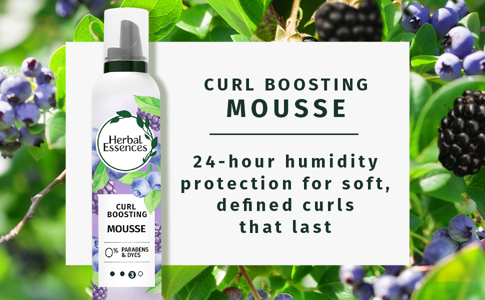 Curl Boosting Mousse, 24-hour humidity protection for soft, defined curls that last