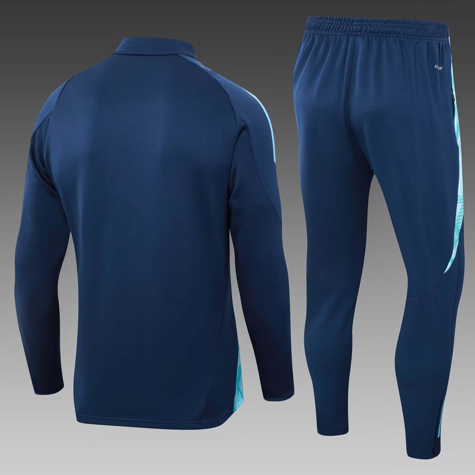 2024/2025 Arsenal Half-Pull Training Suit Royal blue Football Shirt 1:1 Thai Quality Set:football jersey mysite: unitedjerseyfootball 邓江浪:football