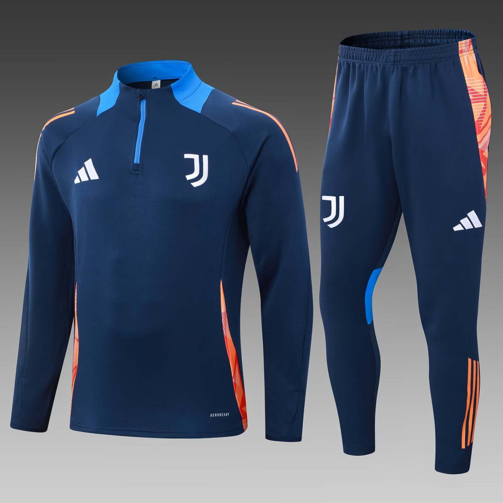 2024/2025 Juventus Half-Pull Training Suit Royal blue Football Shirt 1:1 Thai Quality Set:football jersey mysite: unitedjerseyfootball 邓江浪:football