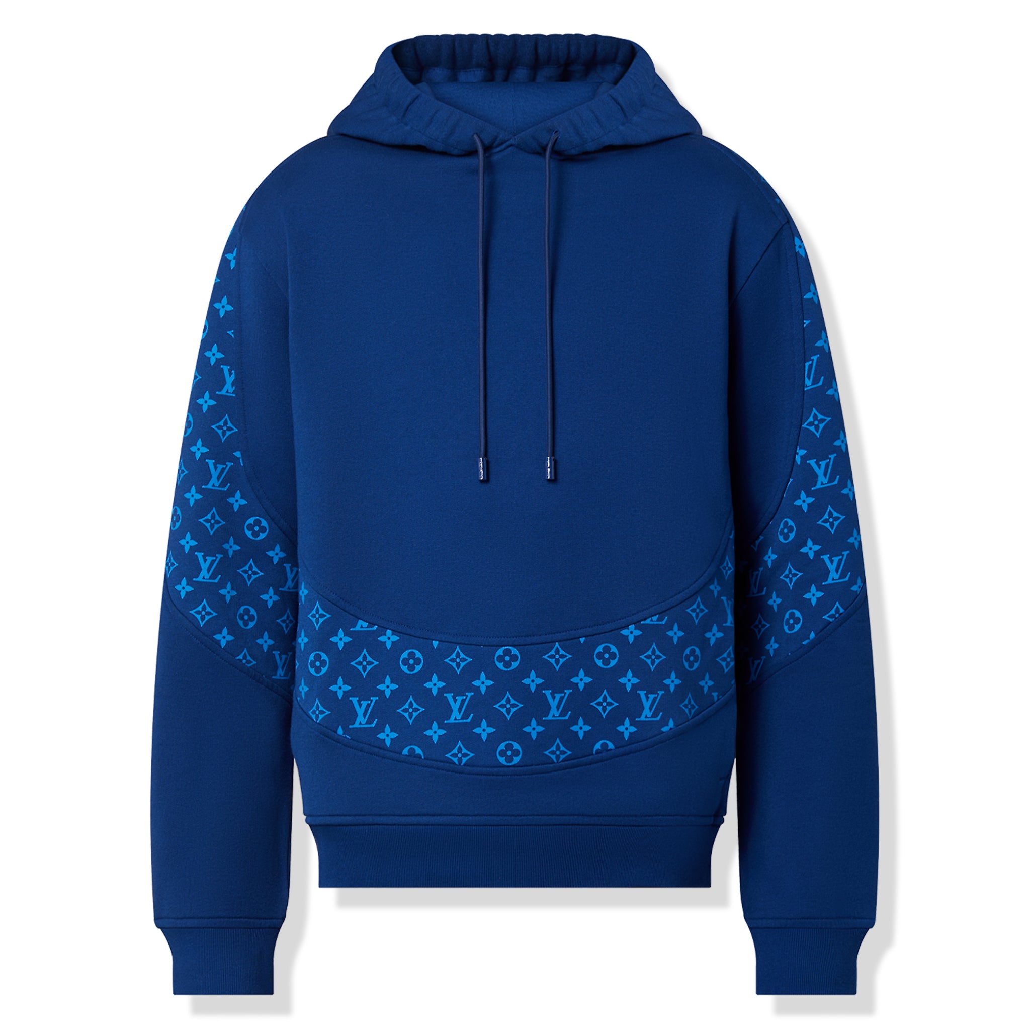 Louis Vuitton LV Monogram Circle Cut Blue Hoodie、mysite、Cacoeks