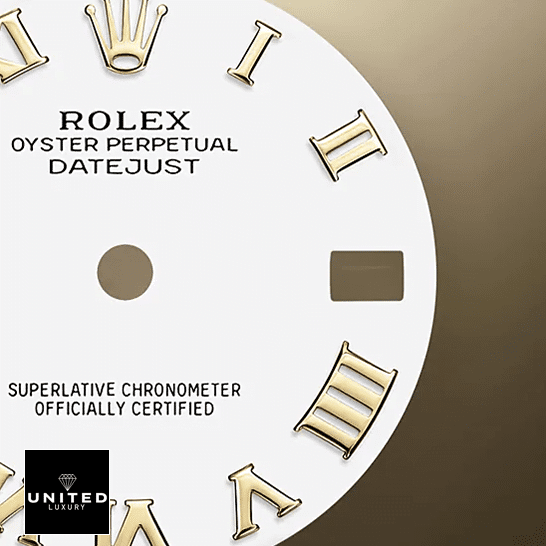 Rolex Datejust 278278 White Dial with Gold Romen Numerial Replica
