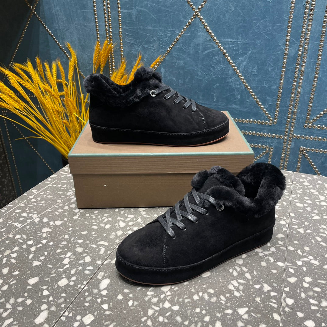 LP WINTER NUAGES SNEAKERS BLACK LAMBSKIN、mysite、Cacoeks