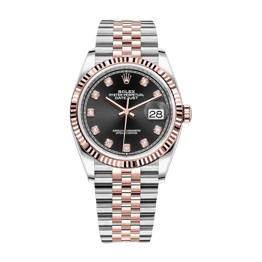 rolex-datejust-126231-everose-gold-automatic-black-diamond-dial-jubilee-replica rolex datejust 126231 everose gold automatic black diamond dial jubilee replica 1