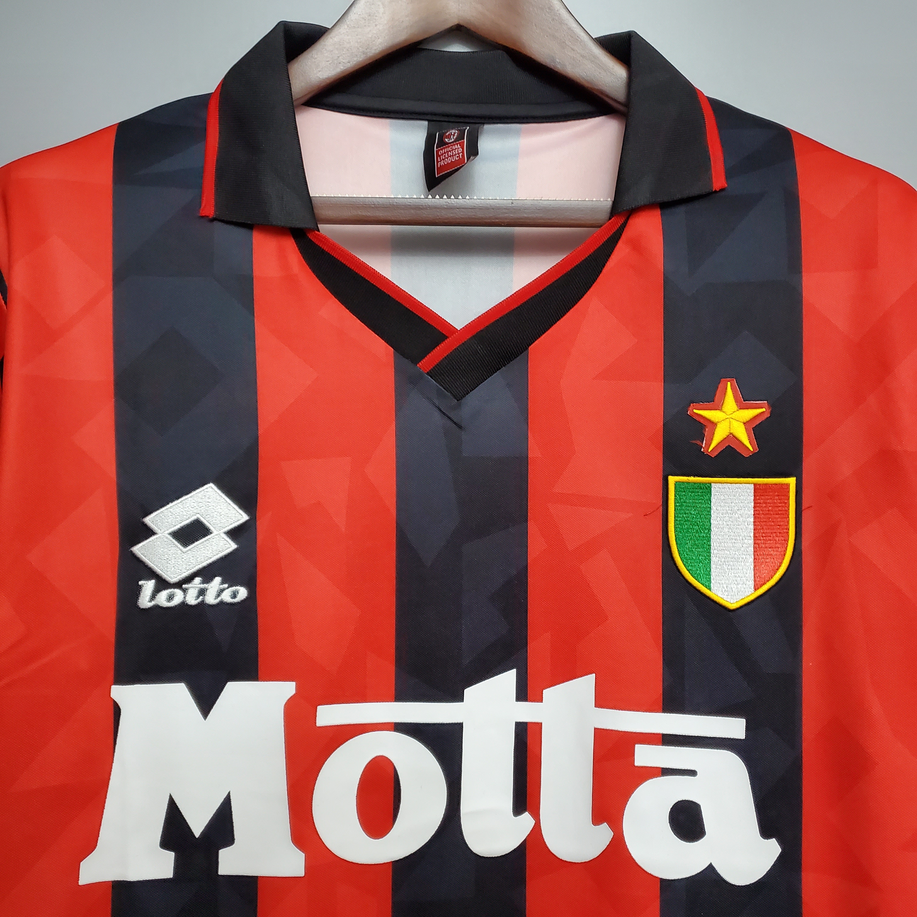 ManixJersey.com | Retro AC Milan 93-94 Home Stadium Jersey -Customize Name, Number and Patch | Worldwide Shipping