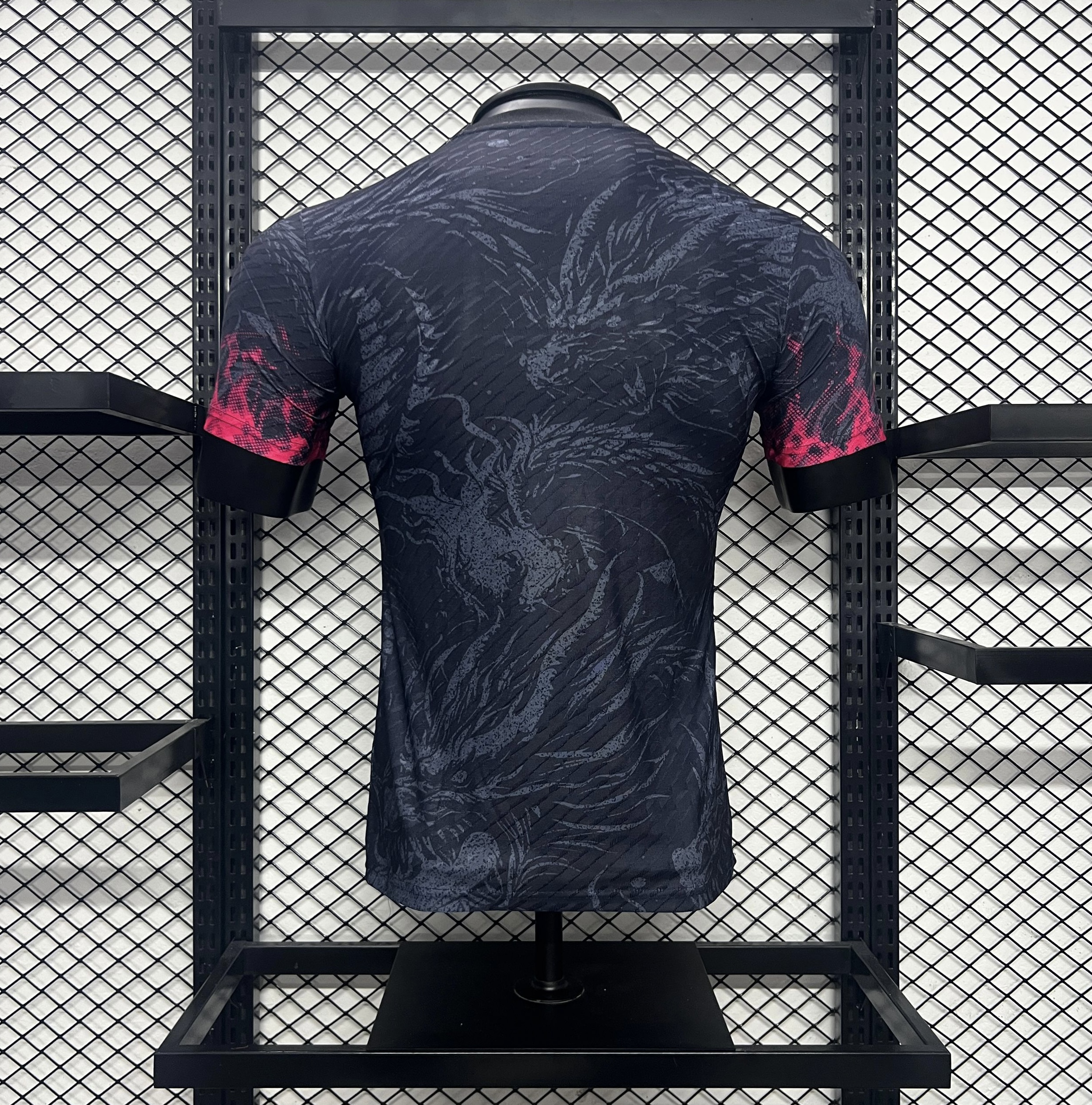 JerseysGala.com | Real Madrid 24-25 Red Dragon Special Edition Black Jersey - Player Version -Customize Name, Number and Patch | Worldwide Shipping
